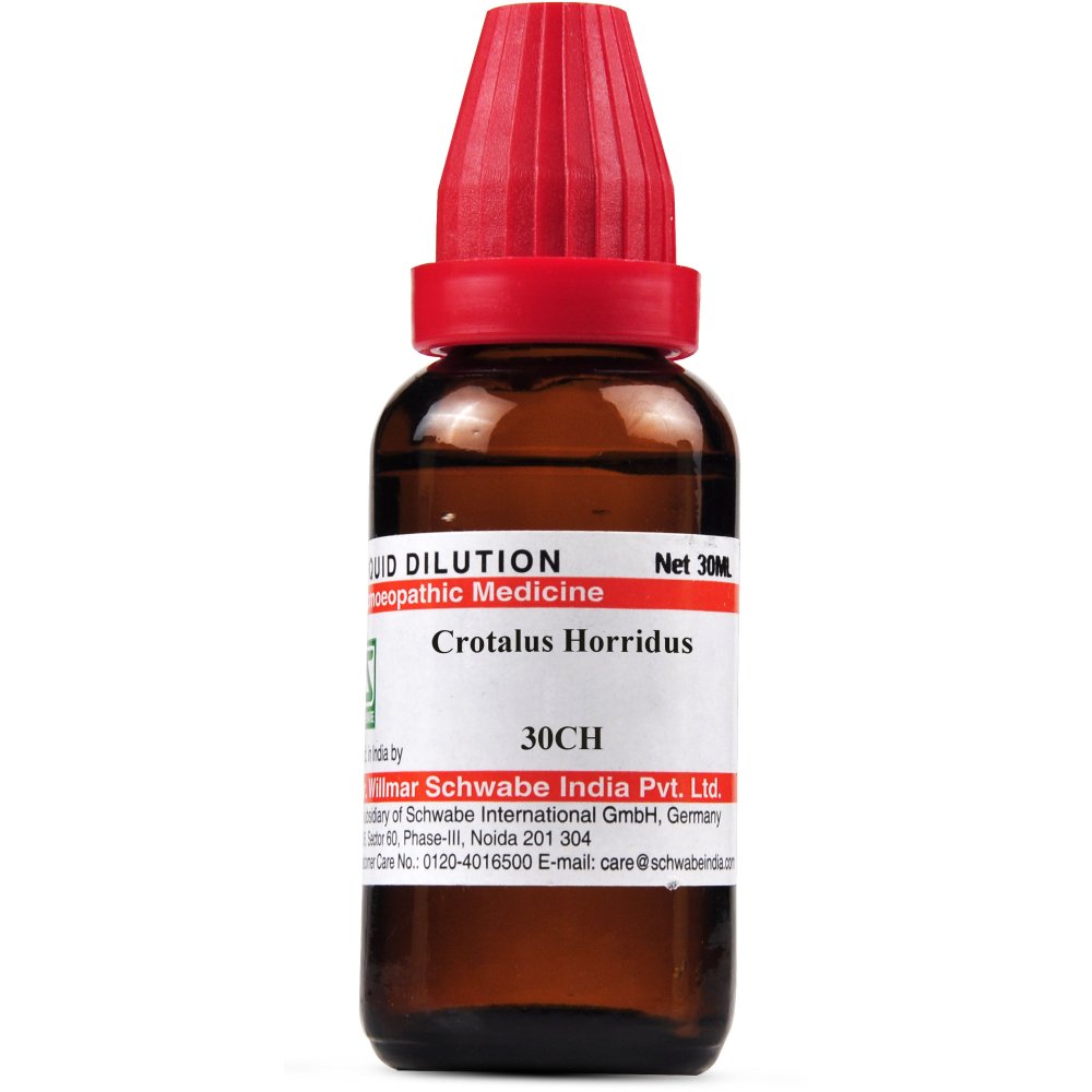 Willmar Schwabe India Crotalus Horridus 30 CH 30ml Willmar Schwabe India Crotalus Horridus 30 CH 30ml