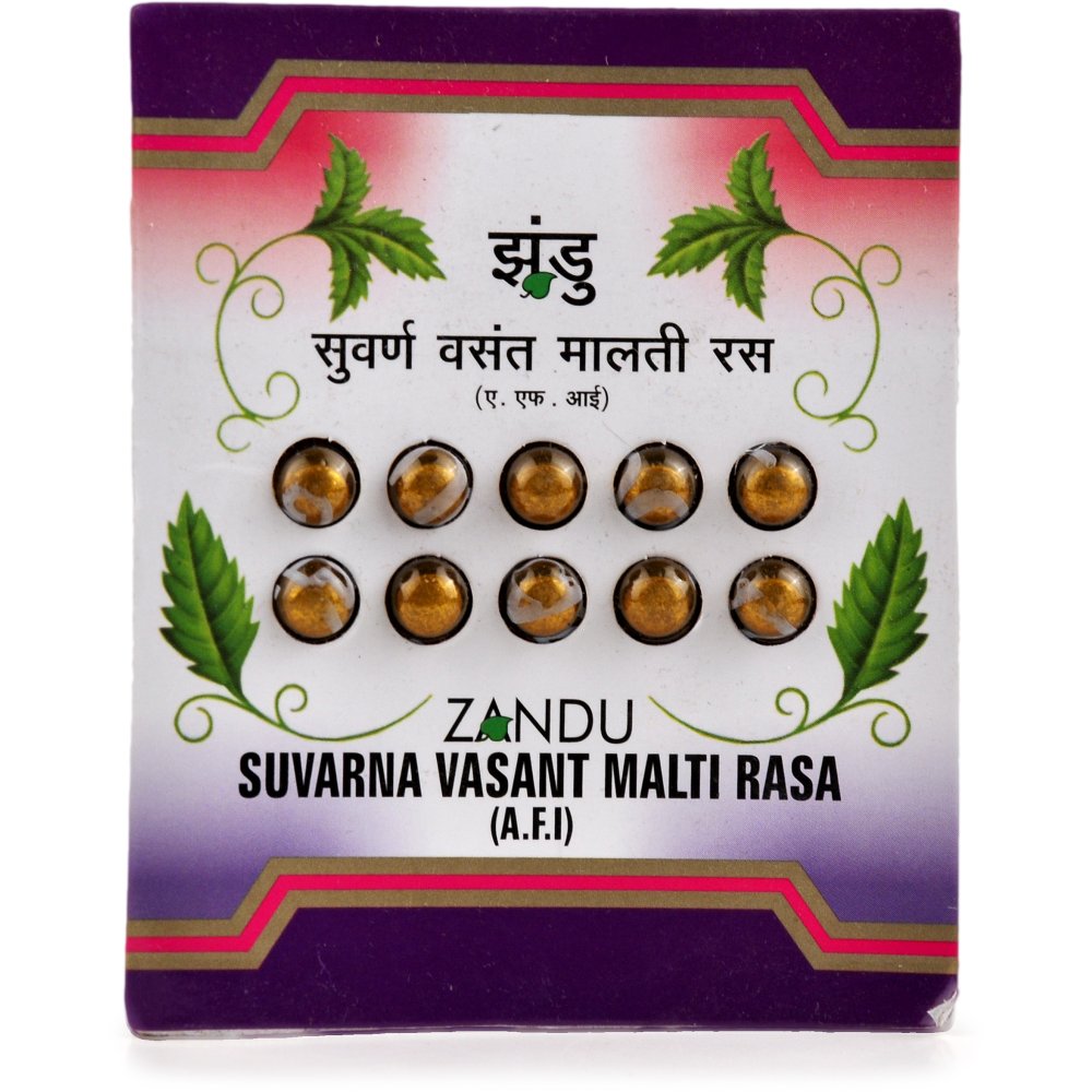 Zandu Vasant Malti Ras Swarn Yukt 10tab