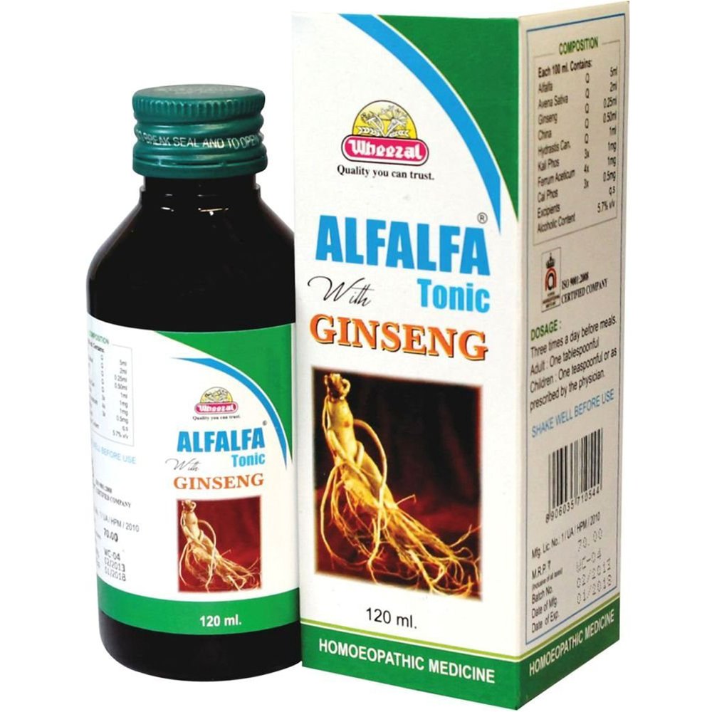 Wheezal Alfalfa With Ginseng 120ml