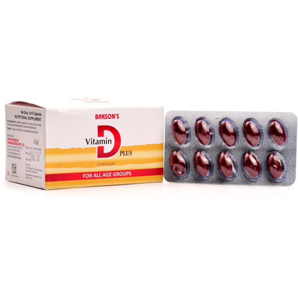 Bakson Vitamin D Plus Capsules 50caps