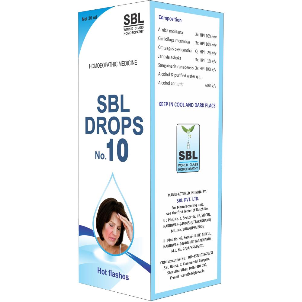 SBL Drops No 10 Hot flashes 30ml