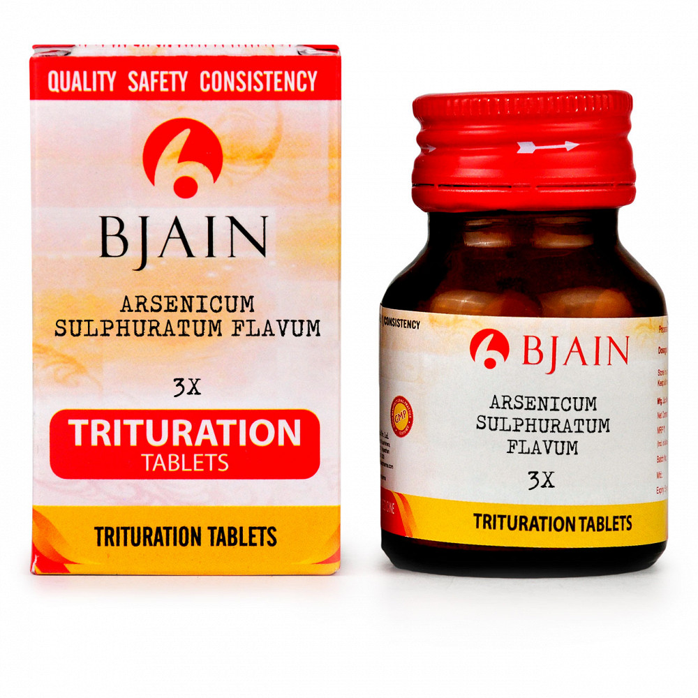 B Jain Arsenicum Sulphuratum Flavum 3X 25g