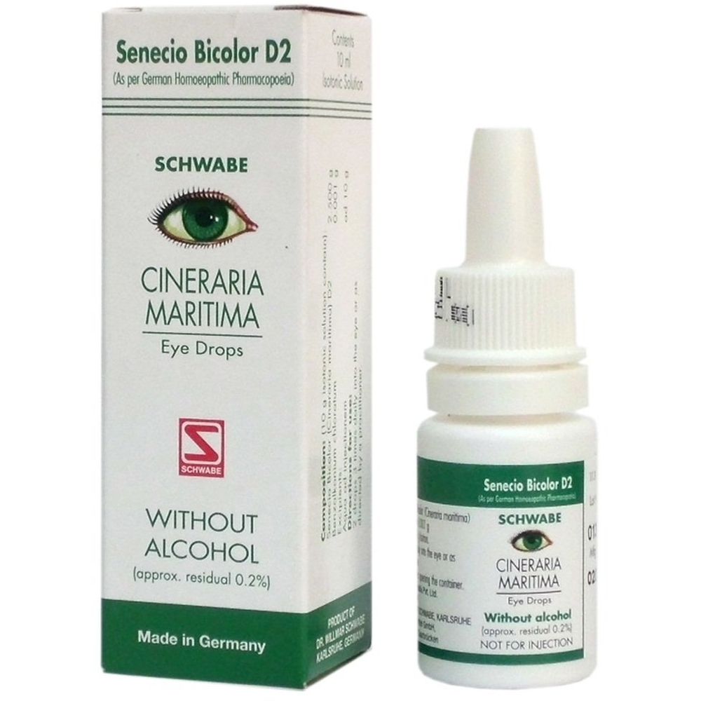 Willmar Schwabe Germany Cineraria Maritima Eye Drops Without Alcohol 10ml