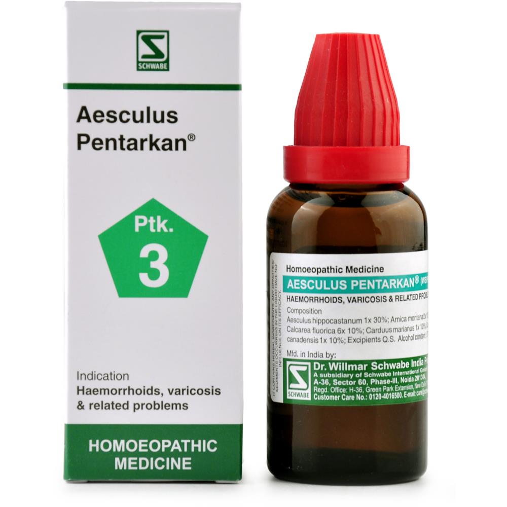 Willmar Schwabe India Aesculus Pentarkan 30ml Willmar Schwabe India Aesculus Pentarkan 30ml
