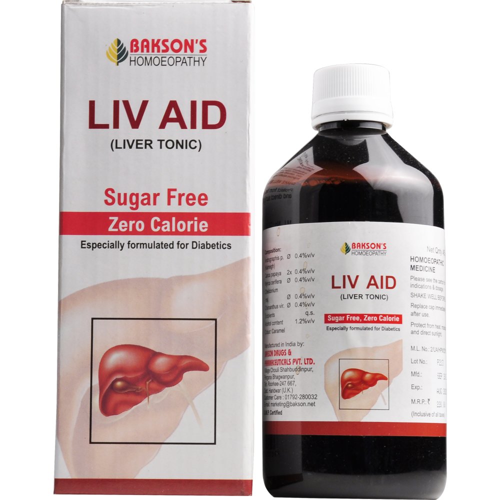 Bakson Liv Aid Syrup Sugar Free 450ml
