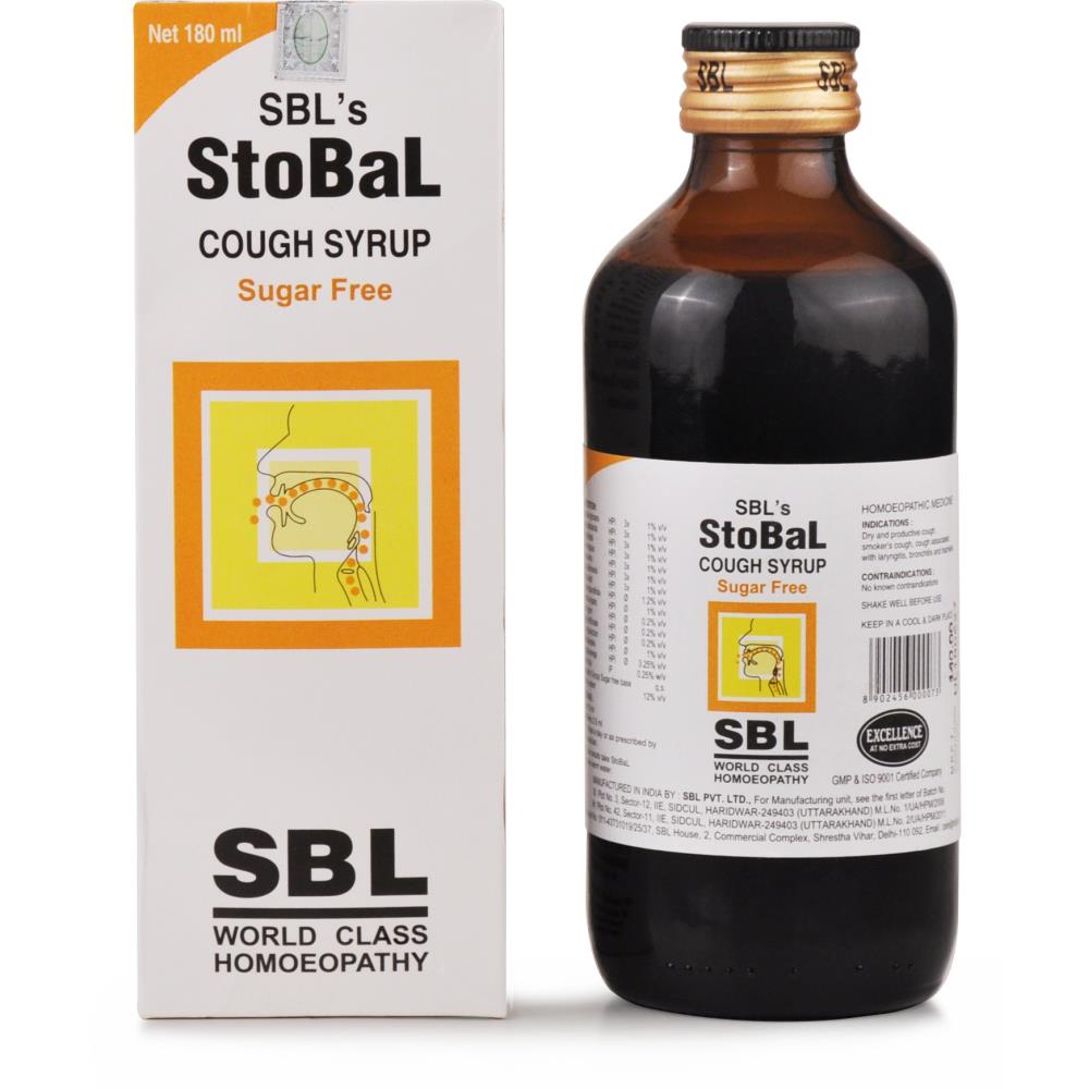 BUY SBL Stobal Cough Syrup Sugar Free 180ml DISCOUNT 55% OFF CoD | Homeonherbs SBL Cough Syrup Sugar Free 180ml