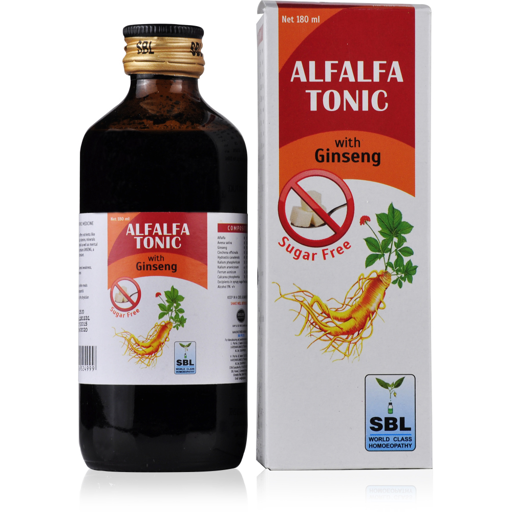 BUY SBL Alfalfa Tonic Sugar Free 180ml DISCOUNT 55% OFF COD | Homeonherbs SBL Alfalfa Tonic Sugar Free
