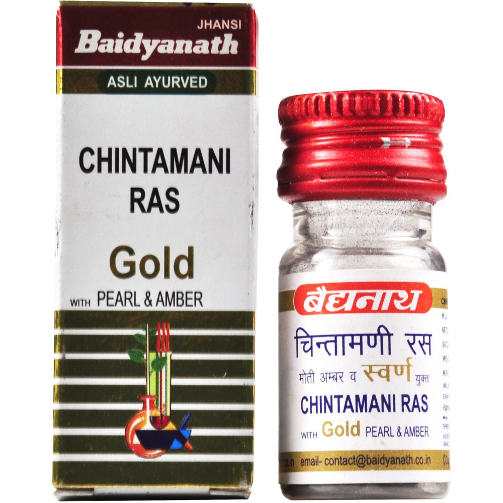 Baidyanath Chintamani Ras Swarna Moti Amber Yukta 10tab