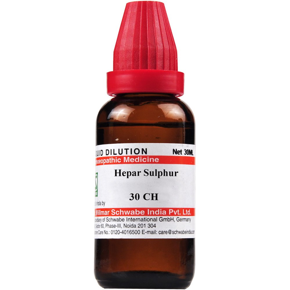 Willmar Schwabe India Hepar Sulphur 30 CH 30ml Willmar Schwabe India Hepar Sulphur 30 CH 30ml
