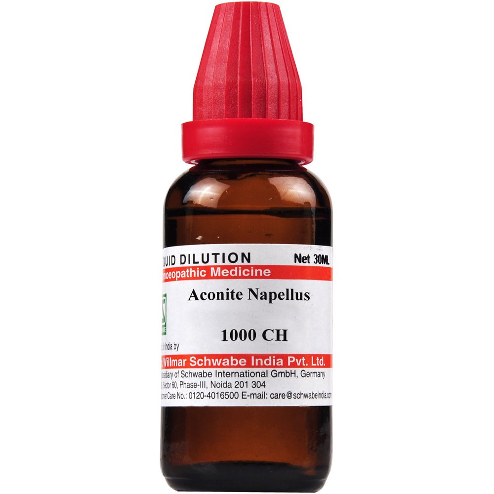 Willmar Schwabe India Aconite Napellus 1M 1000 CH 30ml