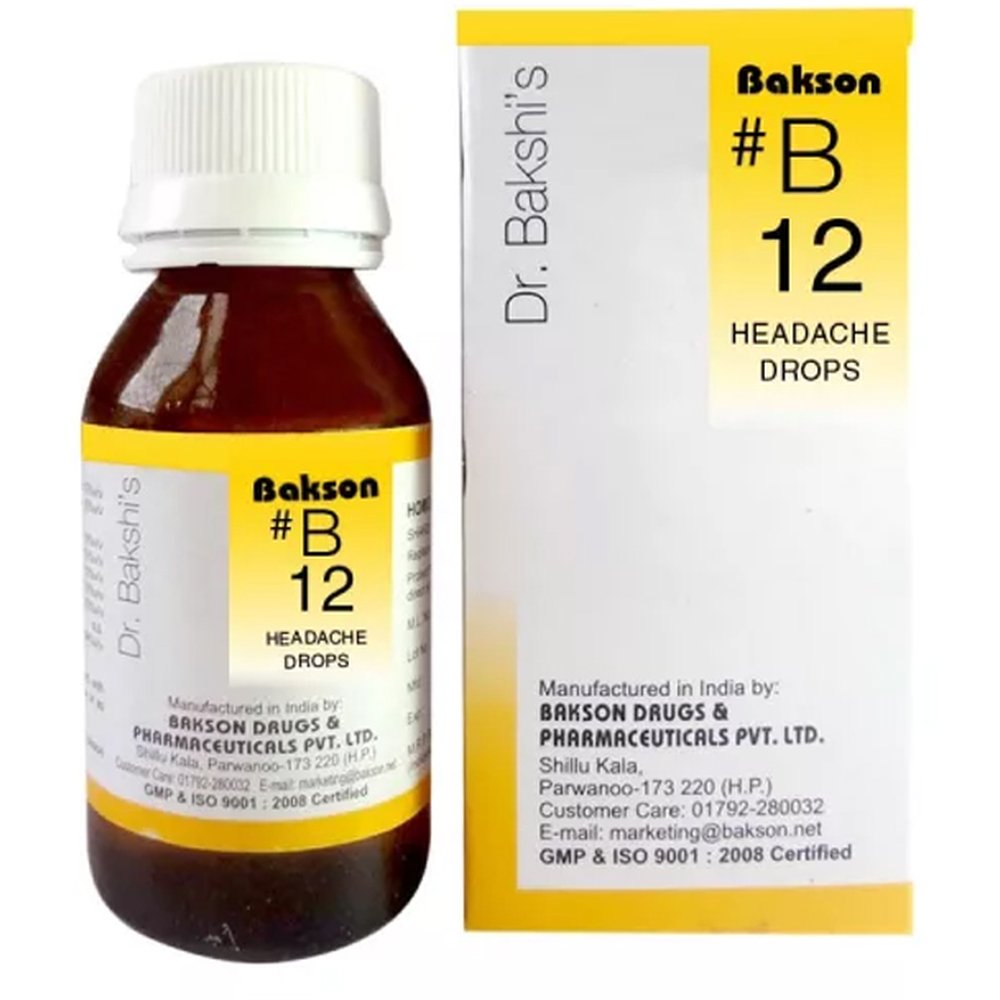 Bakson B12 Headache Drops 30ml Bakson B12 Headache Drops 30ml