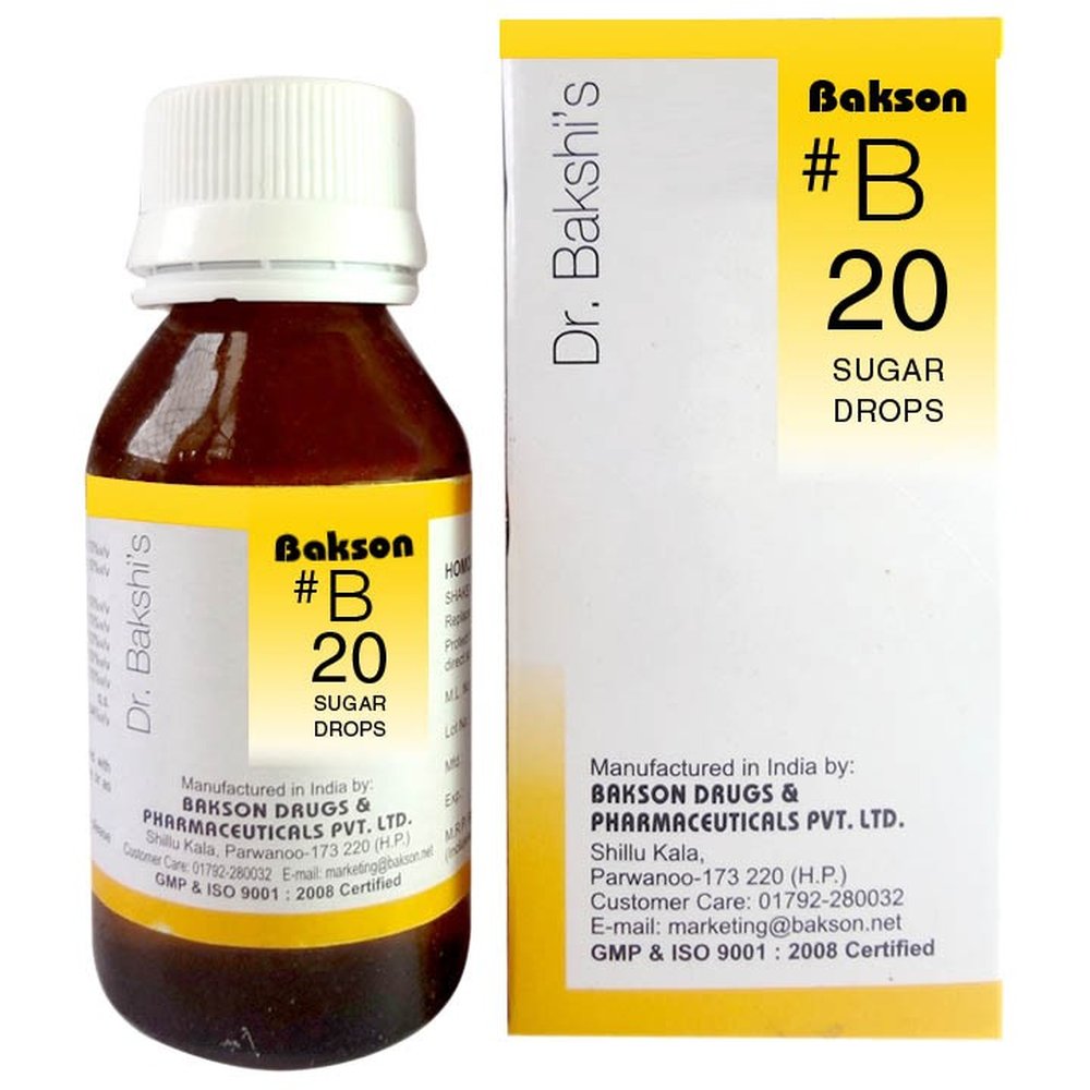 Bakson B20 Sugar Drops 30ml Bakson B20 Sugar Drops 30ml