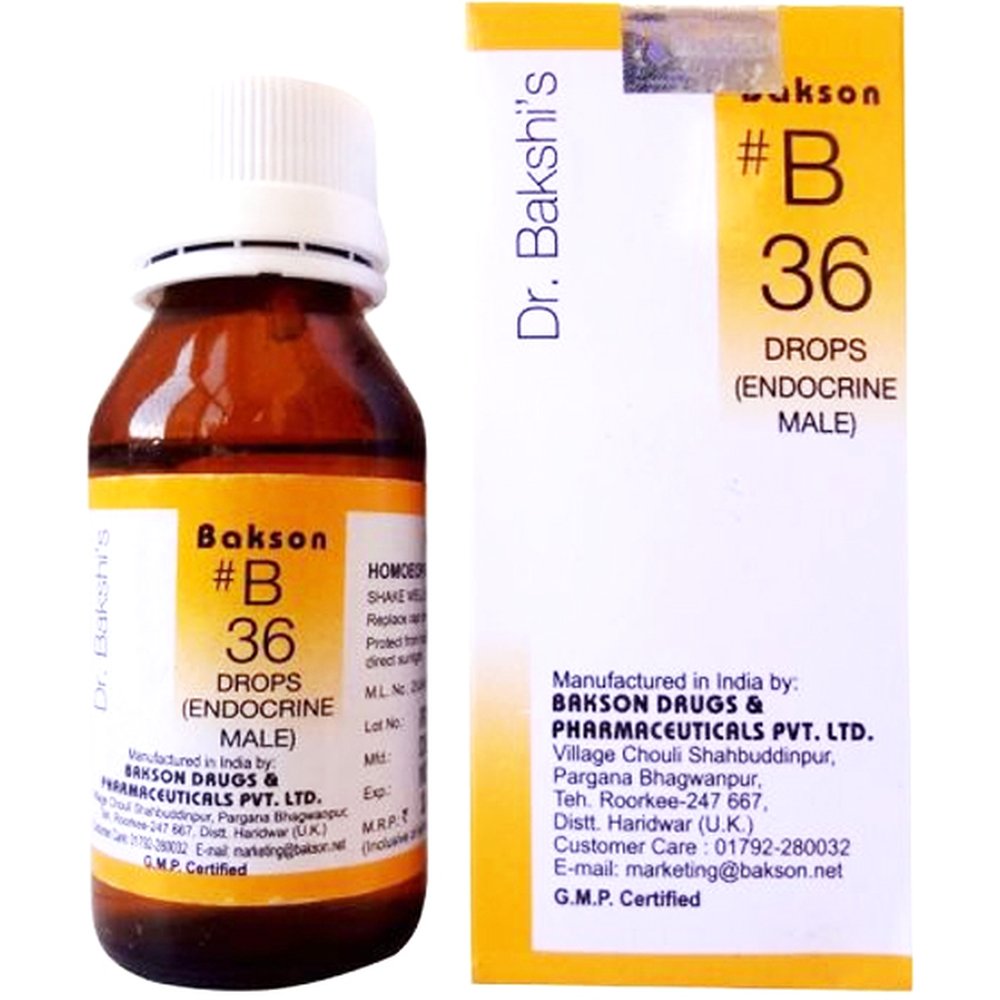 Bakson B36 Endocrine Drops Male 30ml Bakson B36 Endocrine Drops Male 30ml