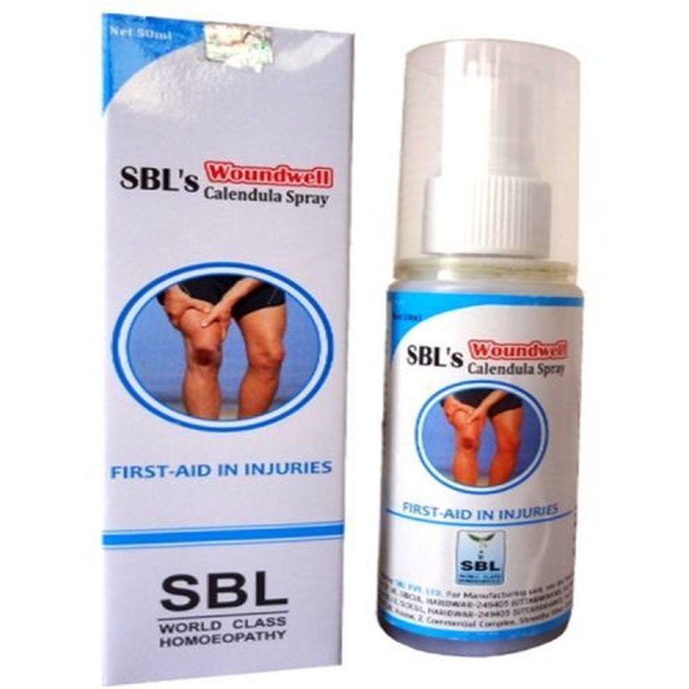 SBL Woundwell Calendula Spray 50ml for Antiseptic Spray that Heal Injuries