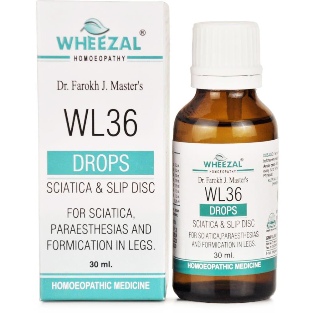 Wheezal WL-36 Sciatica And Slip Disc Drops 30ml