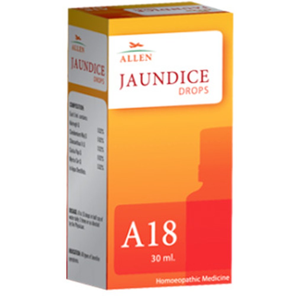 BUY Allen A18 Jaundice Drops 30ml DISCOUNT 55 OFF CoD Homeonherbs