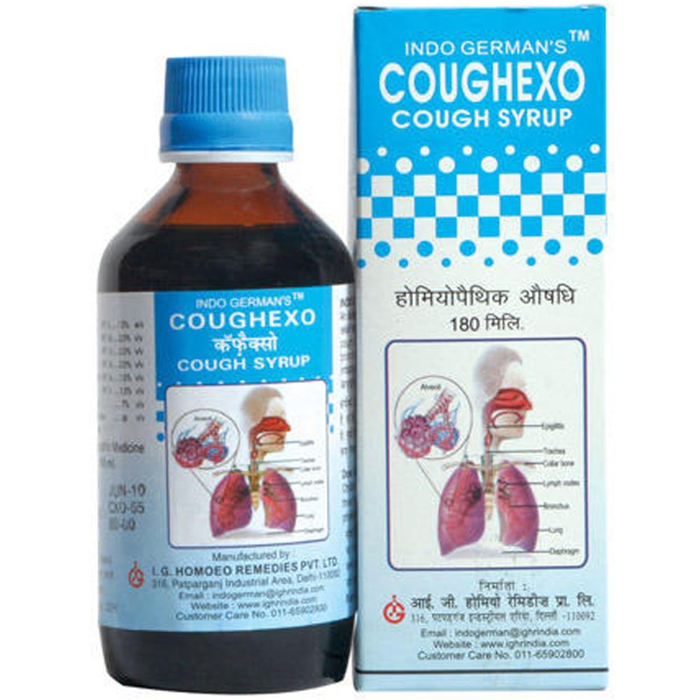 BUY Indo German Coughexo Syrup 180ml DISCOUNT 55% OFF COD | Homeonherbs Indo German Coughexo Syrup