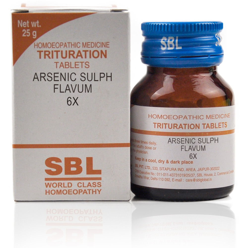 SBL Arsenic Sulphuratum Flavum 6X 25g