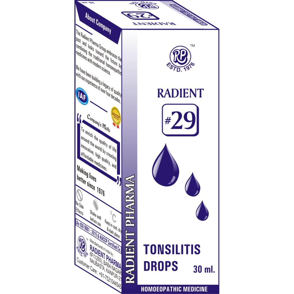 Radient 29 Tonsilitis Drops 30ml