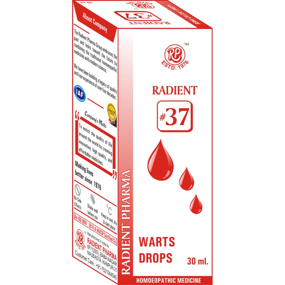 Radient 37 Warts Drops 30ml