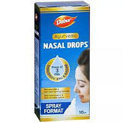 Dabur Nasal Drops With Power Of 3 Oil Shadbindu,Anu & Badam Tail 10ml