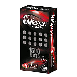 Manforce Extra Dotted Condoms, Litchi Flavoured- 10 Pieces (Pack of 3) 