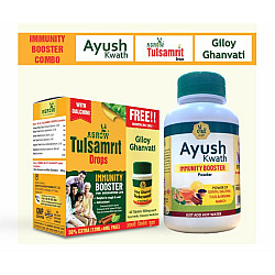 Agrow Tulsamrit Drops (18ml) with FREE Giloy Ghanvati (60 tablets) + AYUSH KWATH 100gms