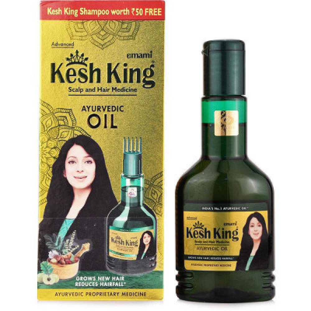 Emami Kesh King Ayurvedic Hair Oil - Promotes New Hair Growth, Reduces Hair Fall, 100ml