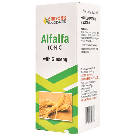 Bakson's Alfalfa Tonic with Ginseng 450ml Bakson's Alfalfa Tonic with Ginseng 450ml