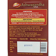 Dabur Ashwagandha Capsules Immunity Booster 20caps, Pack of 3