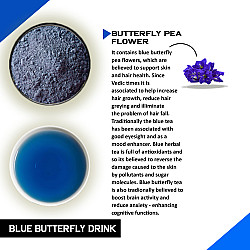 Blue Butterfly Pea Powder - Blue Matcha helps with Skin, Hair, Weight & Brain