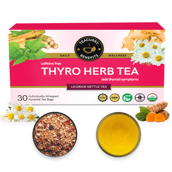 Thyro Herbal Tea - Helps with Thyroid Hormones (TSH, T3, T4), Manage Weight | Discount 55% |Homeonherbs Thyro Herbal Tea
