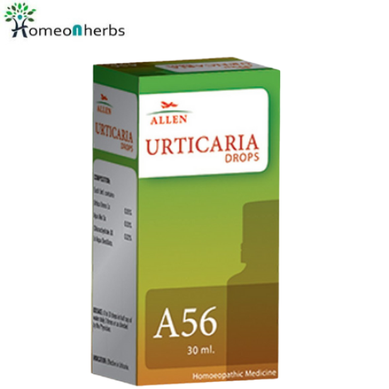 BUY Allen A56 Urticaria Drops 30ml DISCOUNT 55% OFF COD | Homeonherbs A56 Urticaria Drops 30ml