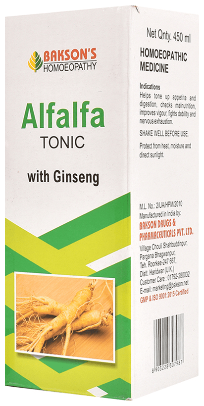 Bakson's Alfalfa Tonic with Ginseng 450ml
