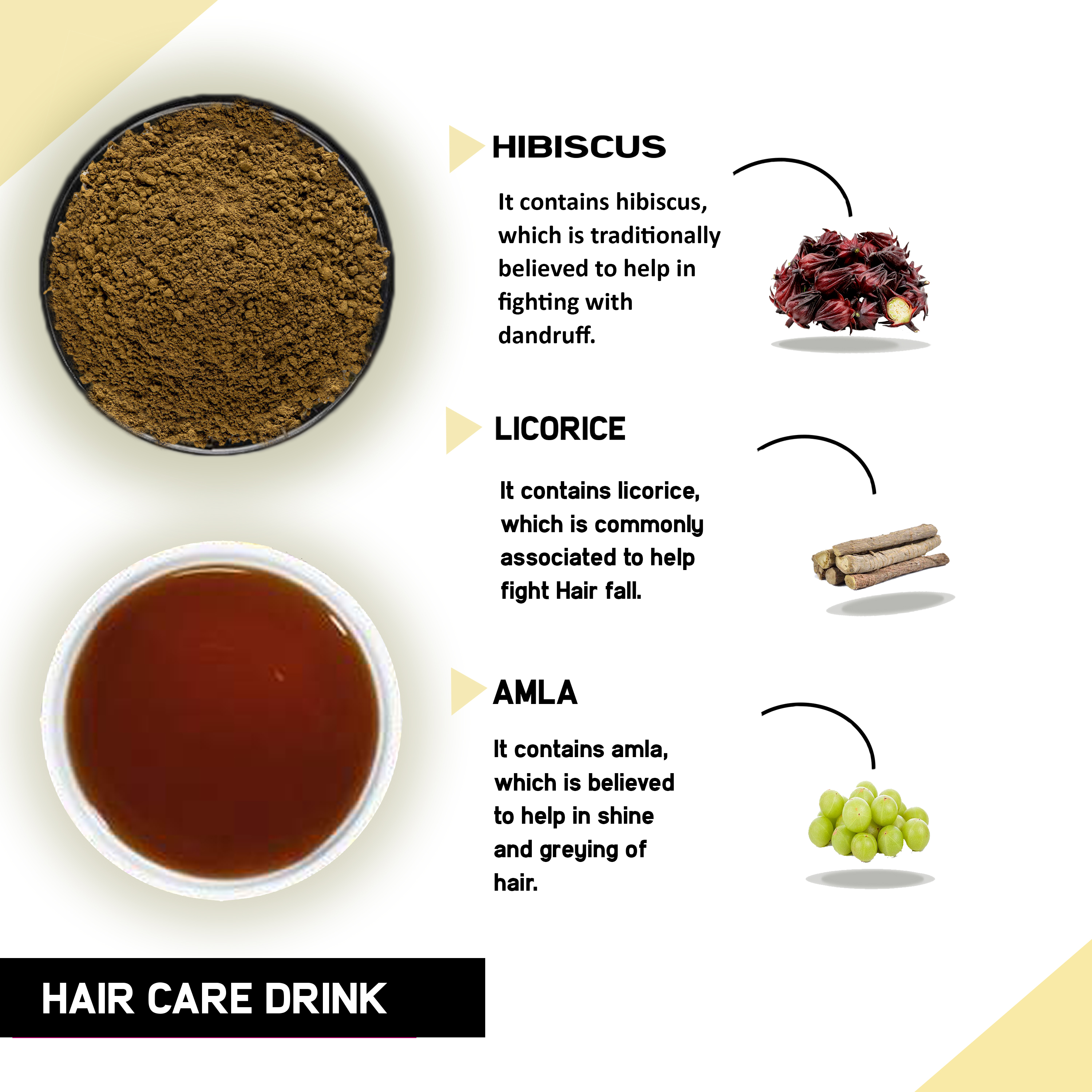 Hair Care Drink Mix - Helps with Hair Fall, Shine, Repair & Strength